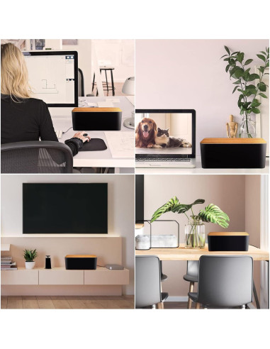 Caja de Gestión de Cables YUANYE 2 Paquetes con Clips