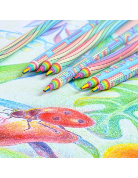 Lápices de Colores Arcoíris ECOTREE - Paquete de 12 Unidades
