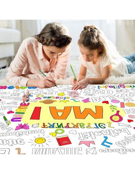 Póster Gigante de Colorear Naozinebi 80x110cm Afirmaciones Positivas