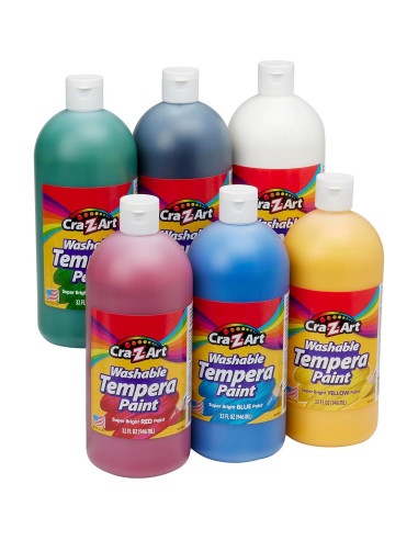 Pintura Tempera Lavable Cra-Z-Art 6 Colores 192oz Total
