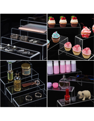 Soportes de Exhibición Acrílicos A+ DESIGN 8 Niveles Transparentes