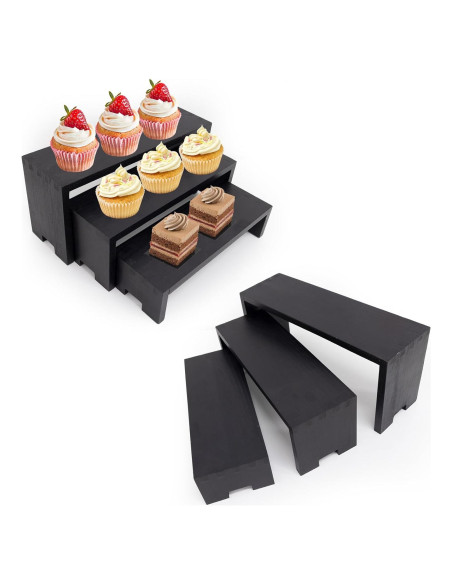 Juego de Soportes de Exhibición de Madera Varbonia - 6 Piezas