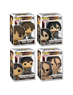 Funko Pop! Set Coleccionista Ataque a los Titanes - Ymir, Eren, Mikasa