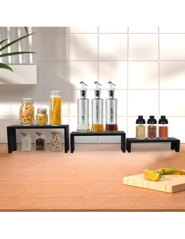 Juego de Soportes de Exhibición de Madera Varbonia - 6 Piezas