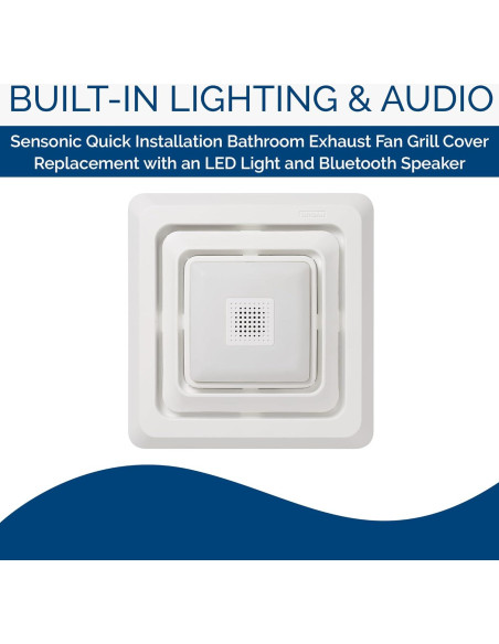 Cubierta de rejilla altavoz Bluetooth Broan FG800SPK LED