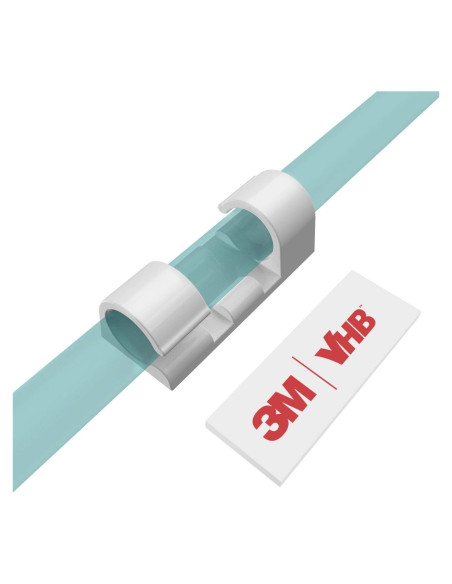 Clips para Cables XIAOXI 40 Piezas Adhesivos Blanco