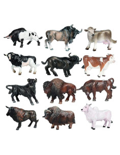 Set de Miniaturas de Ganado Hiawbon 12 Pcs Plástico
