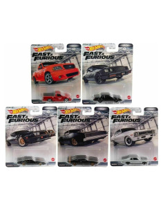 Conjunto de 5 Vehículos Diecast Hot Wheels Rápido y Furioso