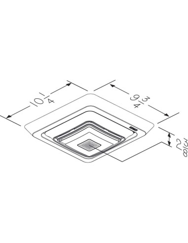 Cubierta de rejilla altavoz Bluetooth Broan FG800SPK LED