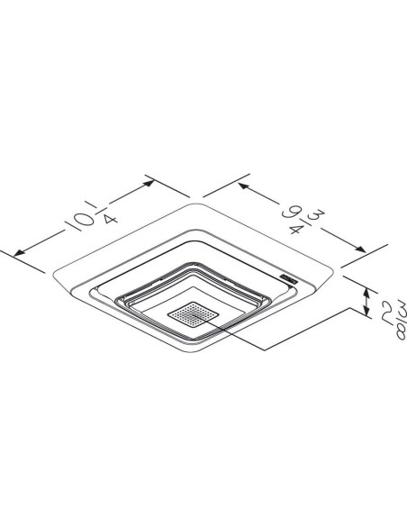 Cubierta de rejilla altavoz Bluetooth Broan FG800SPK LED
