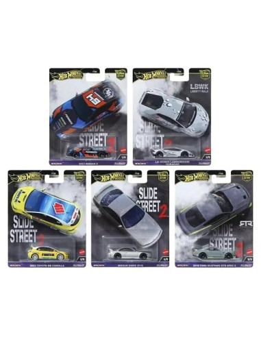 Conjunto Hot Wheels Car Culture 2024 Slide Street 2 - 5 Vehículos Diecast