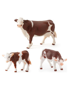 Conjunto de Juguetes de Vaca de Granja DOYIFun - 4 Figuras Realistas