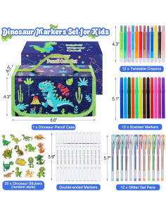 Set de Marcadores de Dinosaurios Purtarly 48PCS para Niños 2