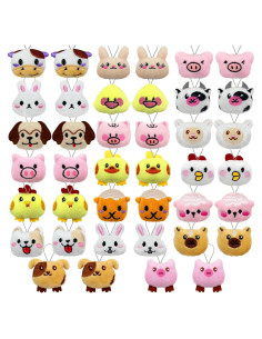 Juego de 40 Juguetes de Peluche Mini Animales de Granja