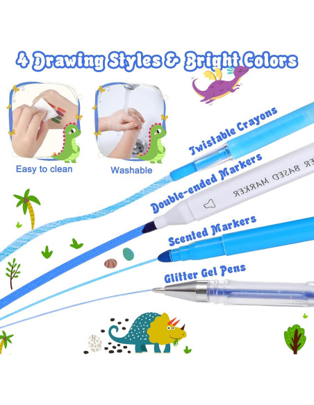 Set de Marcadores de Dinosaurios Purtarly 48PCS para Niños