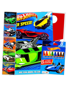 Juego de Colorear Hot Wheels - Libro, Stickers y Colgador