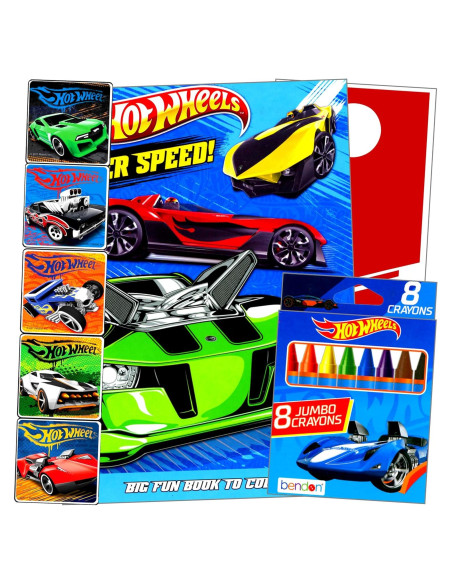 Juego de Colorear Hot Wheels - Libro, Stickers y Colgador Juego de Colorear Hot Wheels - Libro, Stickers y Colgador
