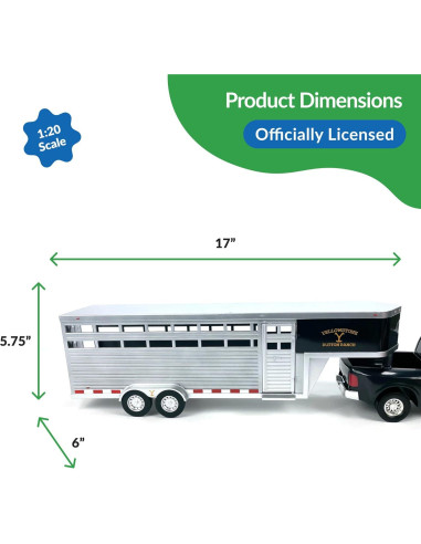 Remolque de Caballos AMT Dutton Ranch 1:20 con Enganche