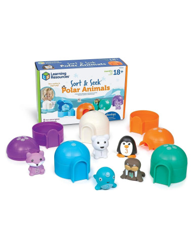 Set de Juguetes Educativos Recursos de Aprendizaje Animales Polares - 15 Piezas