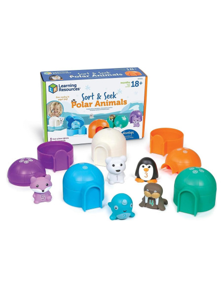 Set de Juguetes Educativos Recursos de Aprendizaje Animales Polares - 15 Piezas