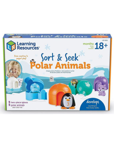 Set de Juguetes Educativos Recursos de Aprendizaje Animales Polares - 15 Piezas