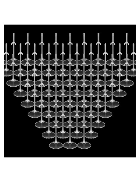 100 Soportes Acrílicos Transparentes para Muñecas 21.7 cm Menkxi