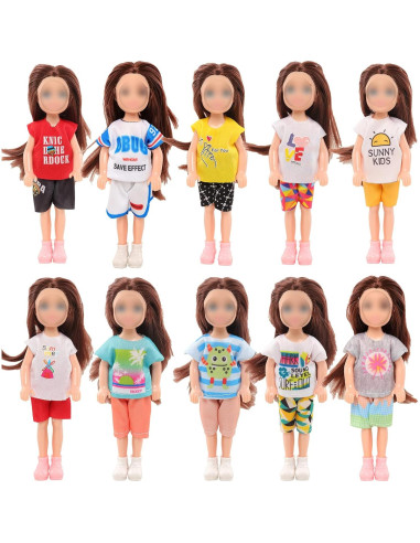 Ropa de Muñeca Joyfun 7 Piezas para Niñas 13.97-15.24 cm
