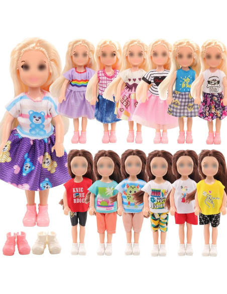 Ropa de Muñeca Joyfun 7 Piezas para Niñas 13.97-15.24 cm