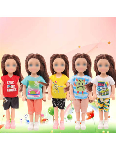 Ropa de Muñeca Joyfun 7 Piezas para Niñas 13.97-15.24 cm