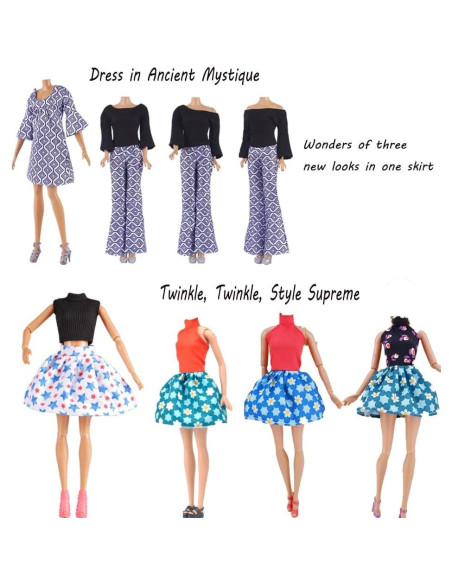 Conjunto Ropa Casual y Zapatos para Muñeca E-TING 11.5"