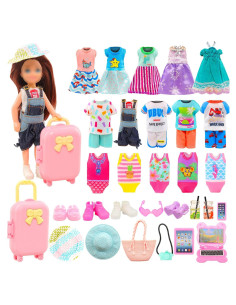 Set de Ropa y Accesorios de Viaje para Muñecas Enoch 5.3"