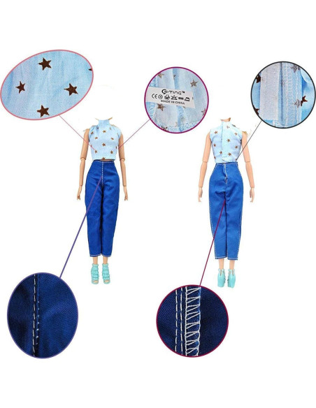 Conjunto Ropa Casual y Zapatos para Muñeca E-TING 11.5"