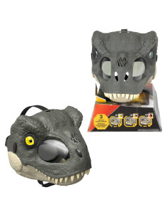 Máscara T-Rex Rage 'N Roar Mattel con ojos LED y sonidos