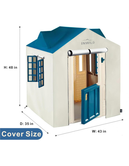 Cubierta Protectora para Casa de Juego INWILD Azul 109x89x122 cm