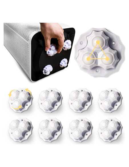 Ruedas Giratorias Autoadhesivas 360 8 Pcs para Muebles