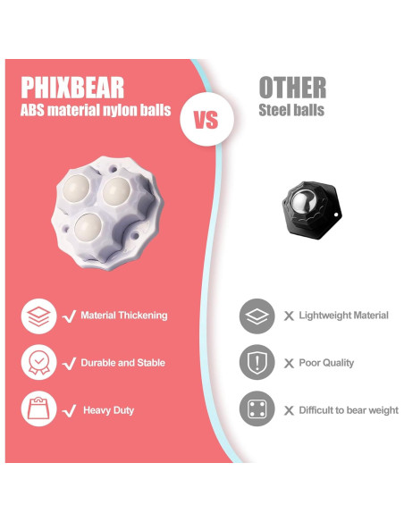 Ruedas Giratorias Autoadhesivas 360 8 Pcs para Muebles