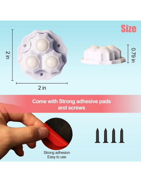 Ruedas Giratorias Autoadhesivas 360 8 Pcs para Muebles