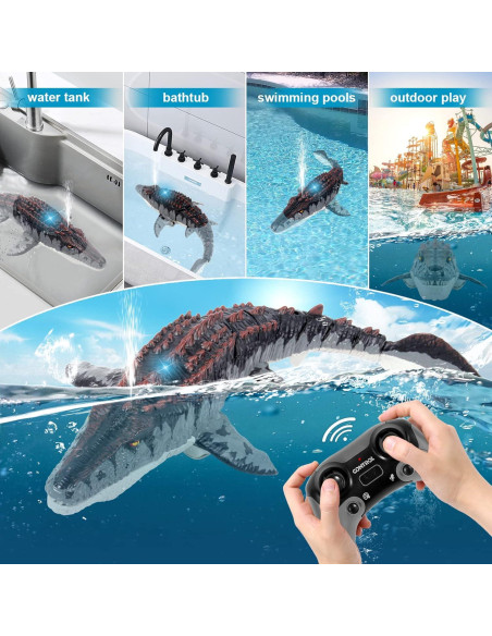 Juguete Acuático RC Mosasaurus Mejorado 19.6x19.4cm
