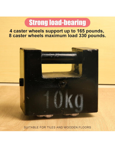 Ruedas Giratorias Autoadhesivas 360 8 Pcs para Muebles