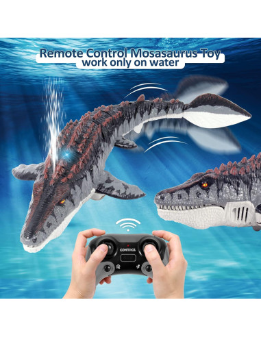 Juguete Acuático RC Mosasaurus Mejorado 19.6x19.4cm