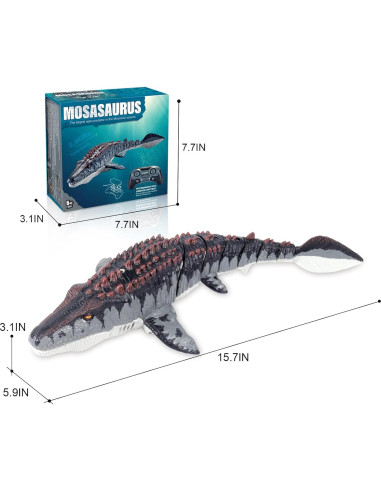 Juguete Acuático RC Mosasaurus Mejorado 19.6x19.4cm