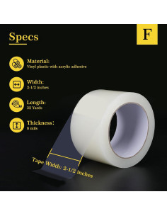 Cinta de Sellado de Ventanas fowong 6.5 cm x 30 m Transparente 2