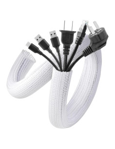 Cubierta de Cable AGPTEK 2x152,4cm Blanca Organizador