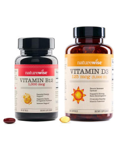 NatureWise Vitamina B12 1000 mcg y D3 125 mcg 150 Softgels