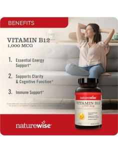 NatureWise Vitamina B12 1000 mcg y D3 125 mcg 150 Softgels 2