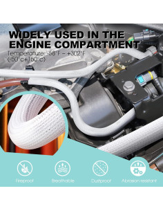 Cubierta de Cable AGPTEK 2x152,4cm Blanca Organizador 2