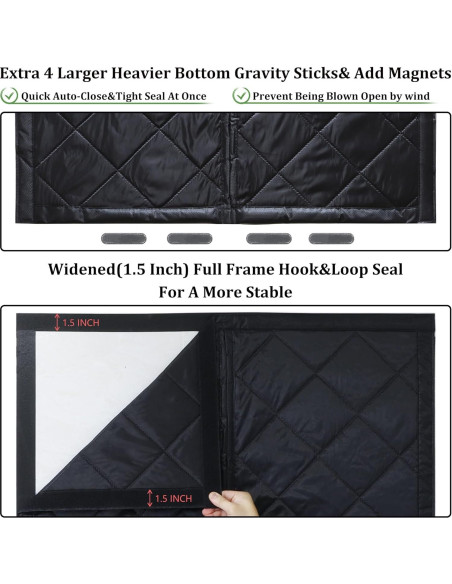 Cortina de Puerta Térmica Aislante Odocovo 32x80" Negra Cortina de Puerta Térmica Aislante Odocovo 32x80" Negra