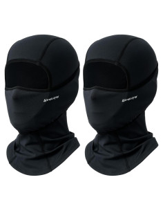 Máscara Balaclava LONGLONG 2 Piezas Negra Invierno Unisex