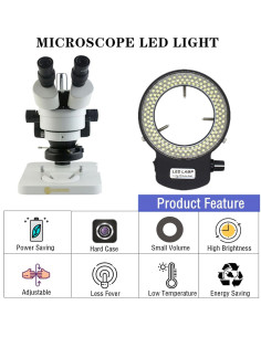 Iluminador LED Anular para Microscopio MeYourRow 144W Negro 2