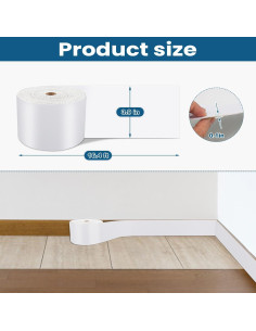 Moldura Autoadhesiva CvoMep 5m Impermeable para Espejo Blanco 2